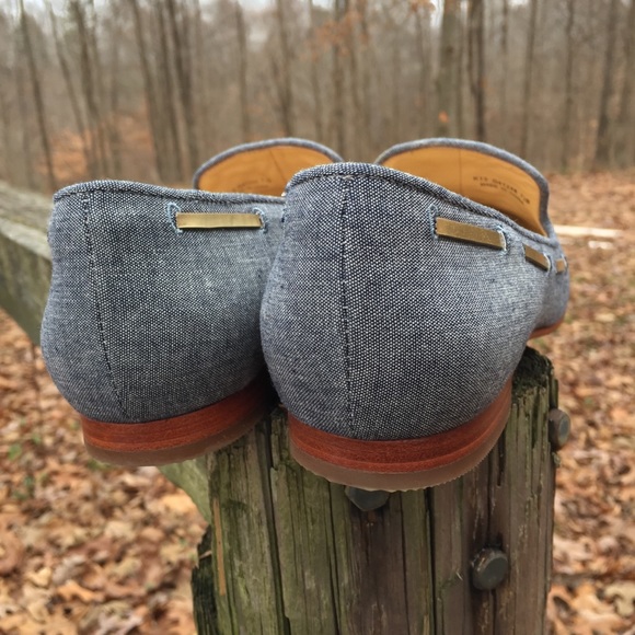 Cole Haan Denim Gold Tassel Loafers 7 1/2 B - Picture 3 of 6